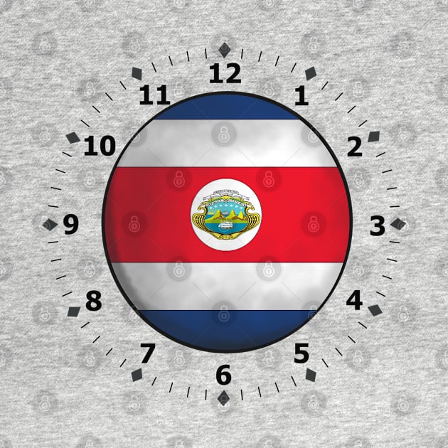 costa rica flag clock by persa